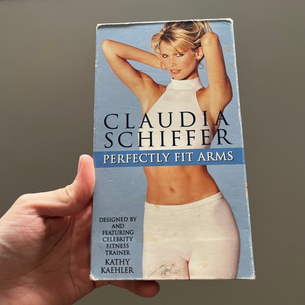 Claudia Schiffer Perfectly Fit Arms VHS 1995 Workout Video Kathy Kaehler 8243